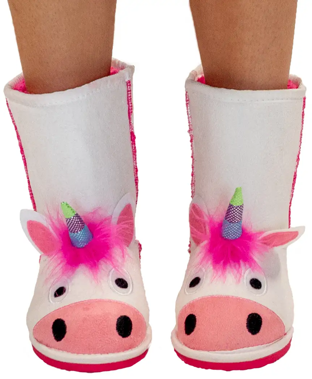Kids Unicorn Toasty Toez Slippers
