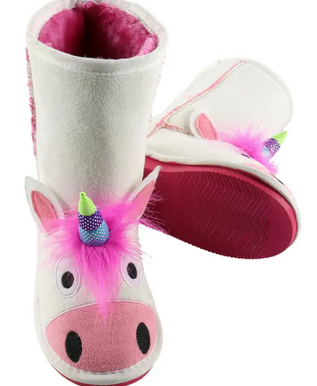 Kids Unicorn Toasty Toez Slippers